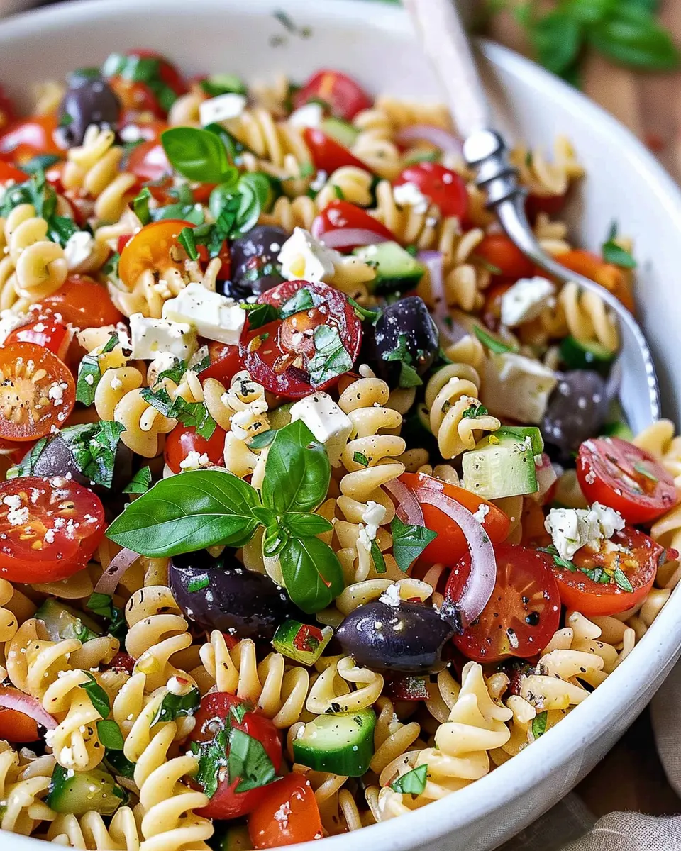 Mediterranean Pasta Salad: The Best Easy Recipe with Turkey Bacon