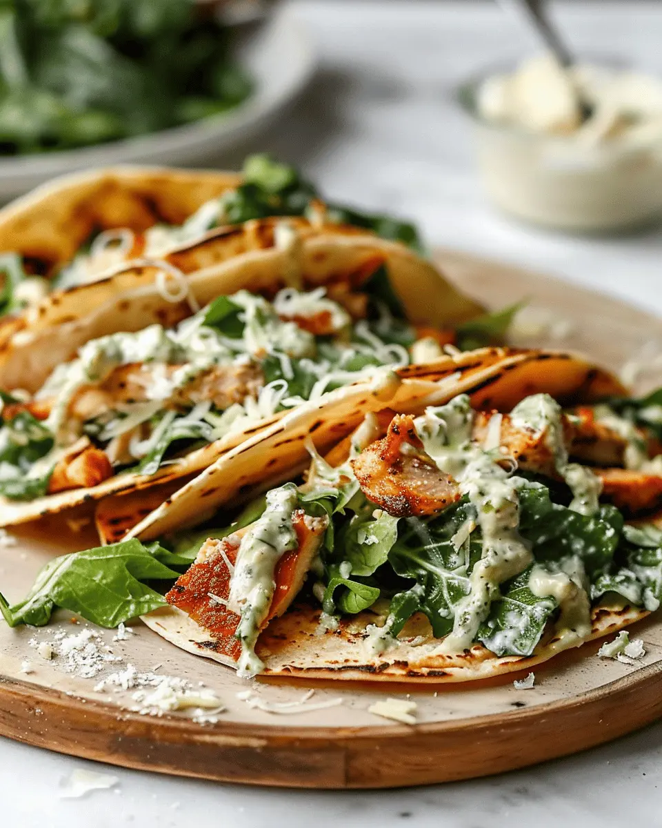 Smash Chicken Caesar Tacos: Easy, Juicy Flavor in Every Bite