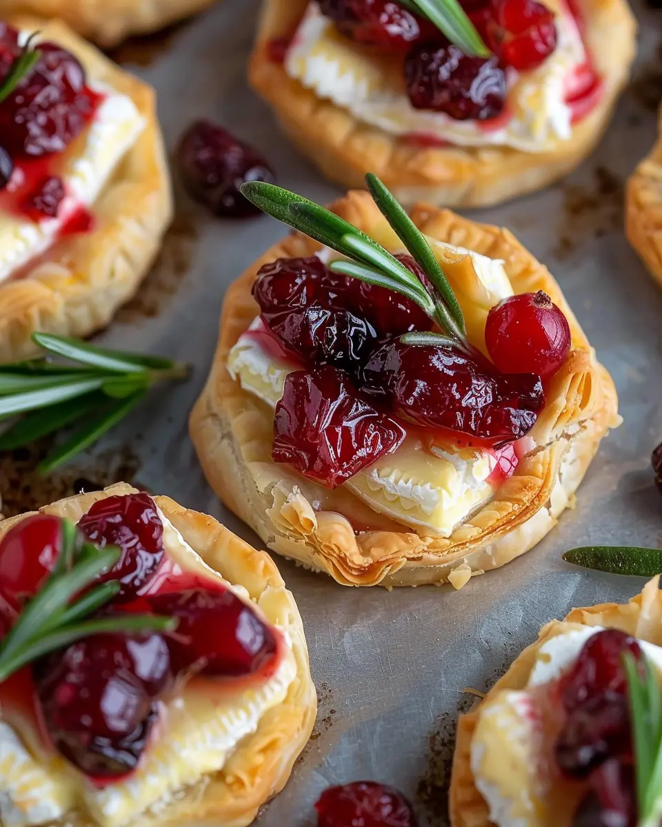 Cranberry Brie Bites: Easy Indulgence with Turkey Bacon Twists
