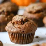 Oat Flour Gingerbread Pumpkin Muffins