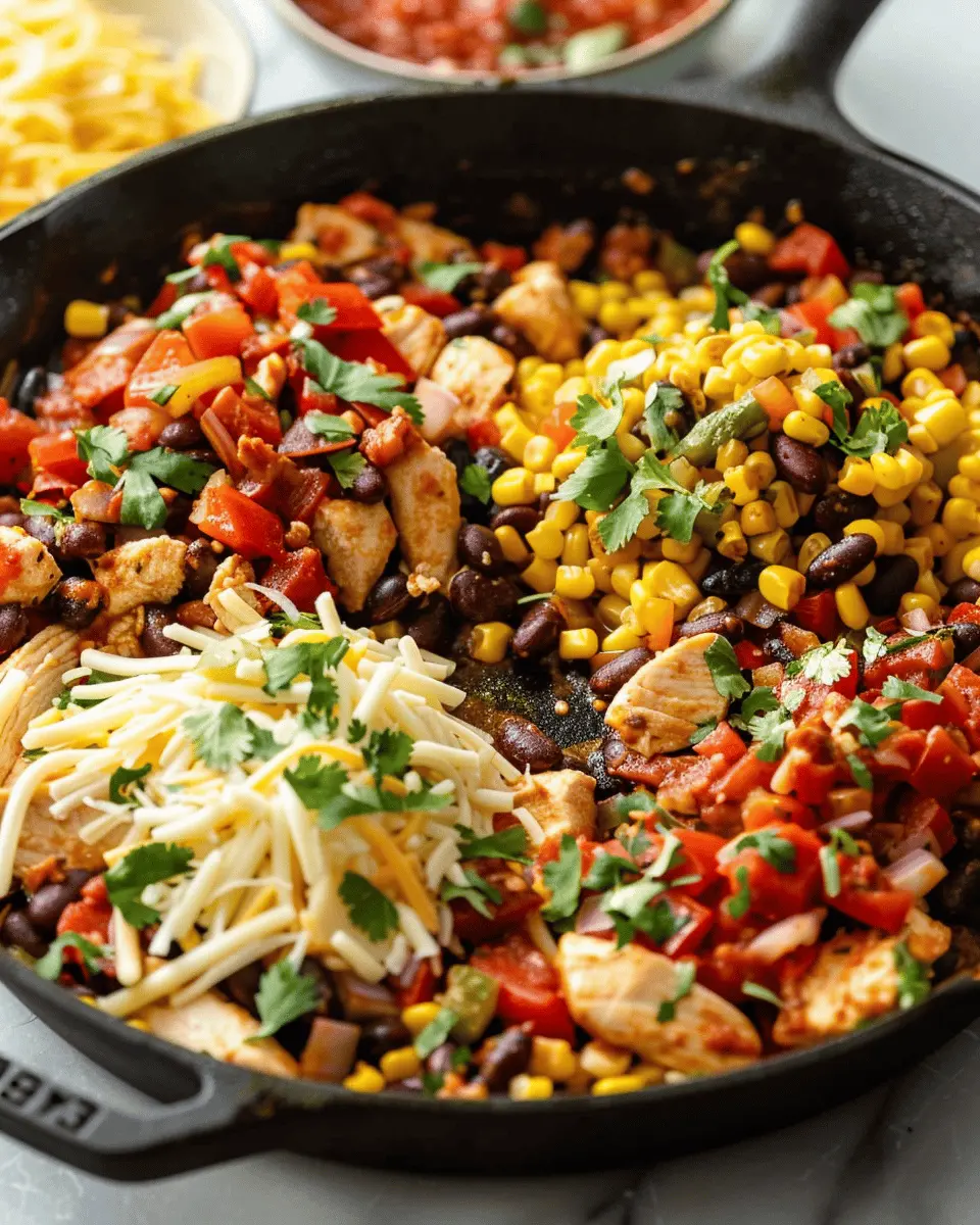 Santa Fe Chicken Skillet: Easy Recipe with Turkey Bacon Delight
