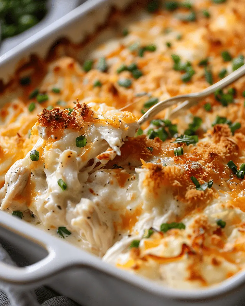 Million Dollar Chicken Casserole with Turkey Bacon Delight