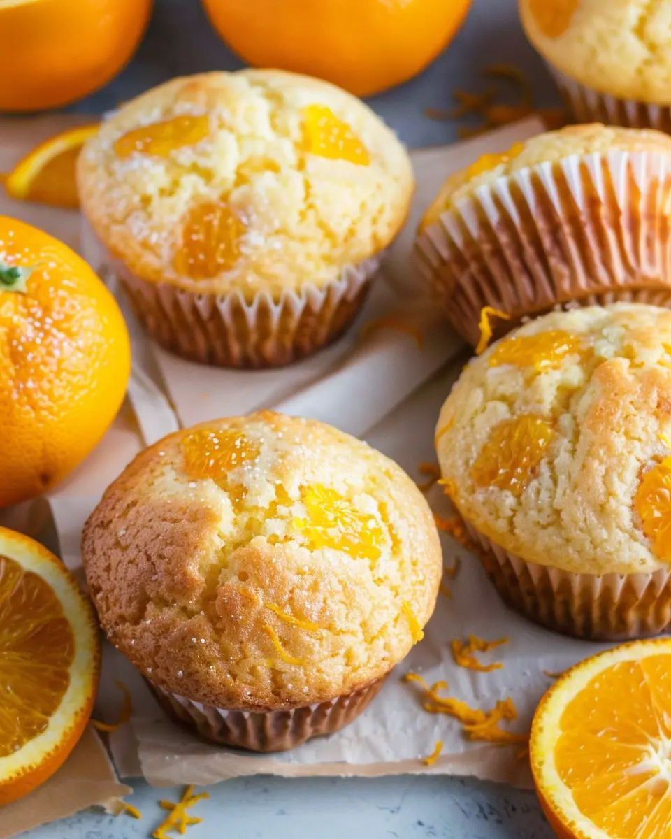Orange muffins that are easy, fluffy, and full of zest