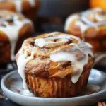 Pumpkin Cinnamon Roll Muffins