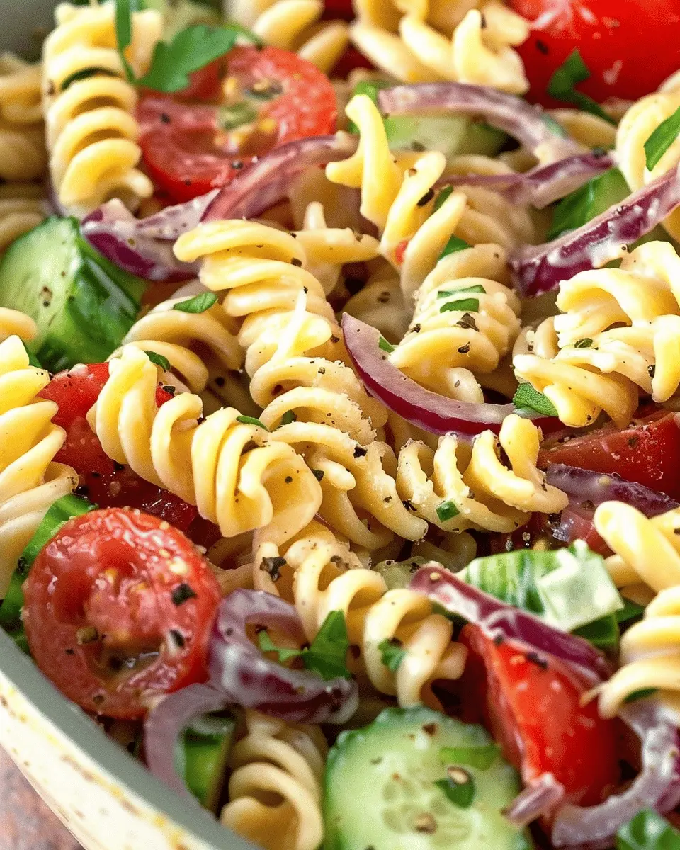 Classic Pasta Salad with Turkey Bacon and Chicken Ham Delight