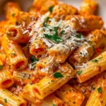 Creamy Tomato Garlic Rigatoni Pasta Recipe
