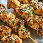 Ranch Garlic Parmesan Chicken Skewers