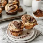 Nutella Swirled Banana Muffins