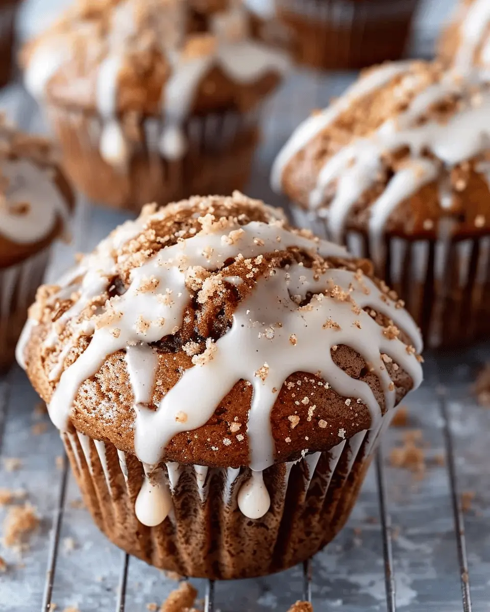 Glazed Gingerbread Muffins: Easy Delight for Cozy Mornings