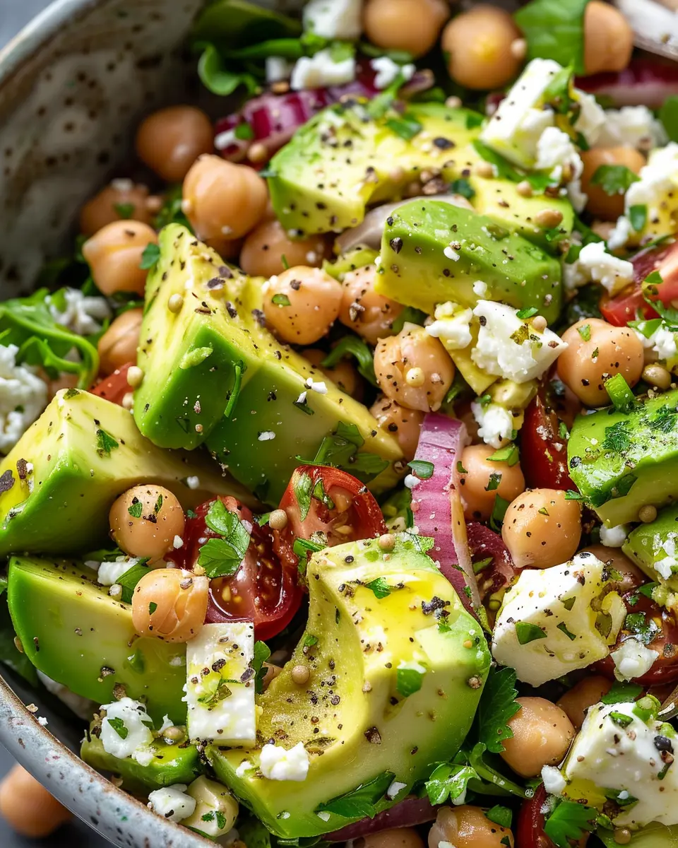 Chickpea Feta Avocado Salad: A Fresh and Easy Delight
