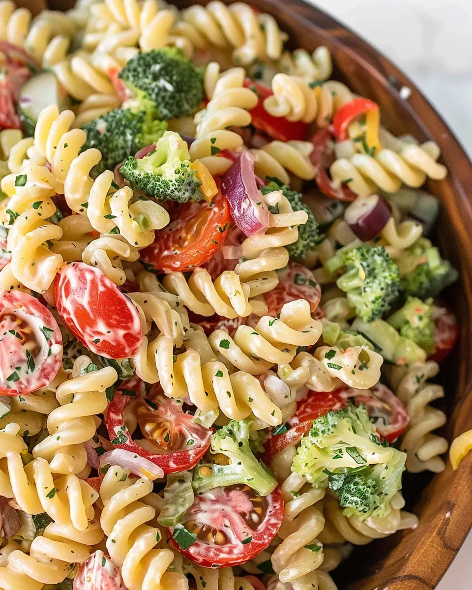 Ranch Pasta Salad: Easy and Delicious with Turkey Bacon &amp; Chicken Ham
