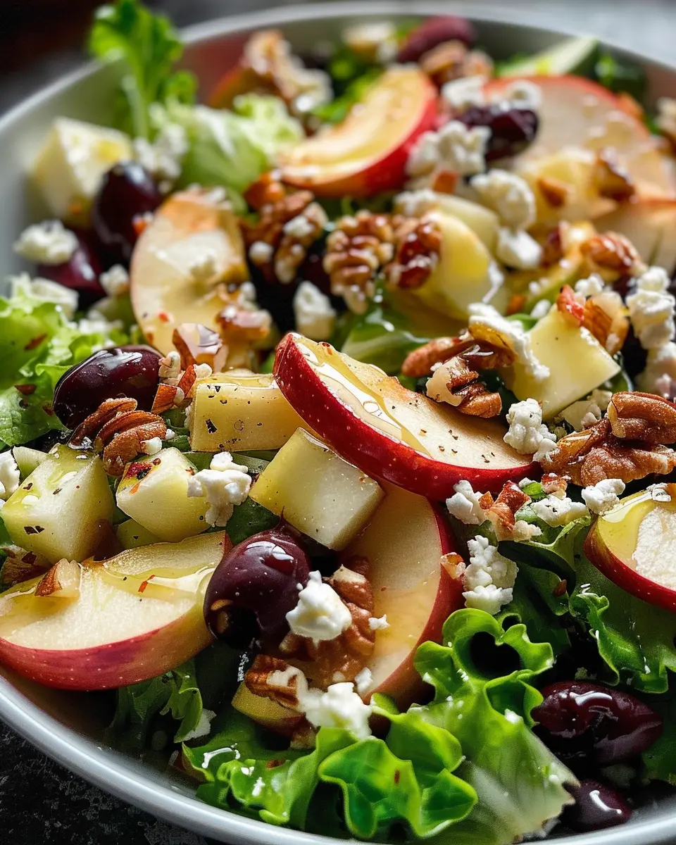 Honeycrisp Apple Feta Salad: A Refreshing Twist with Turkey Bacon
