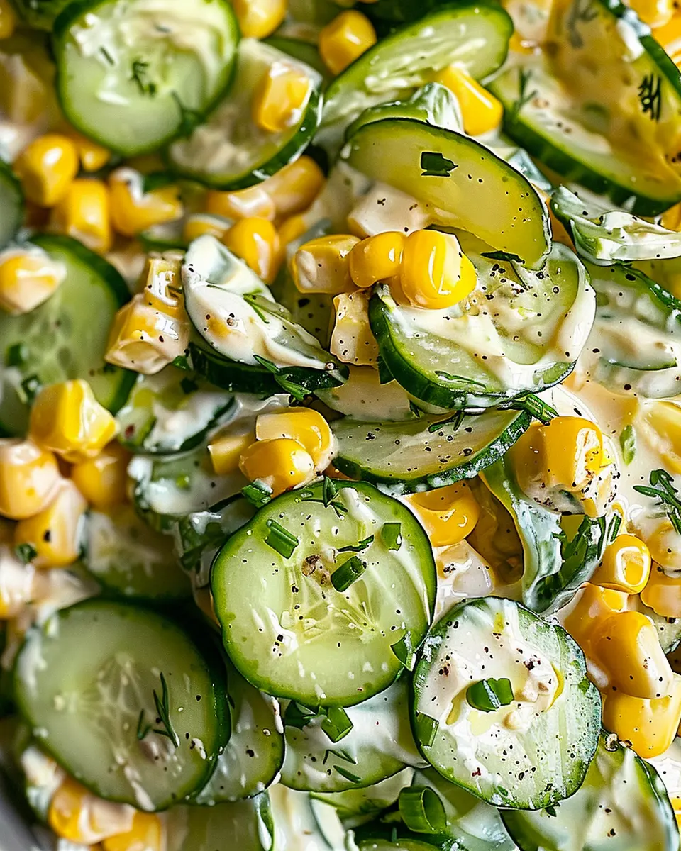 Street Corn Creamy Cucumber Salad: Refreshing &amp; Easy to Make