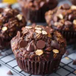Chocolate Banana Oatmeal Muffins