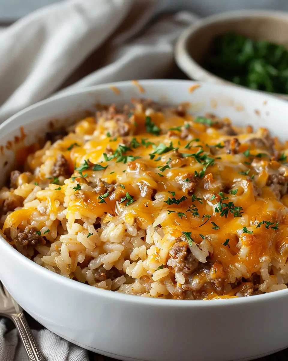 Cheesy Ground Beef and Rice Casserole: Easy Comfort Food Delight