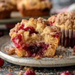 Leftover Cranberry Sauce Coffee Cake Muffins
