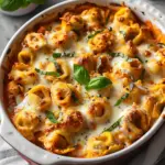 Chicken and Cheese Tortellini Bake