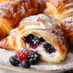 Berries and Cream Filled Croissants