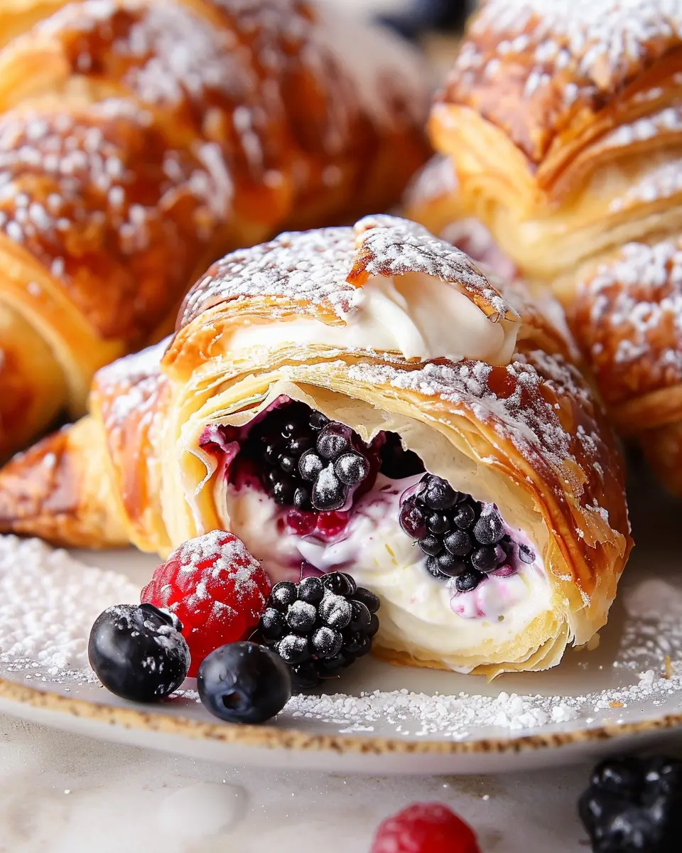 Berries and Cream Filled Croissants: The Best Indulgent Treat