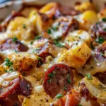 Kielbasa Sausage Cheesy Potato Casserole