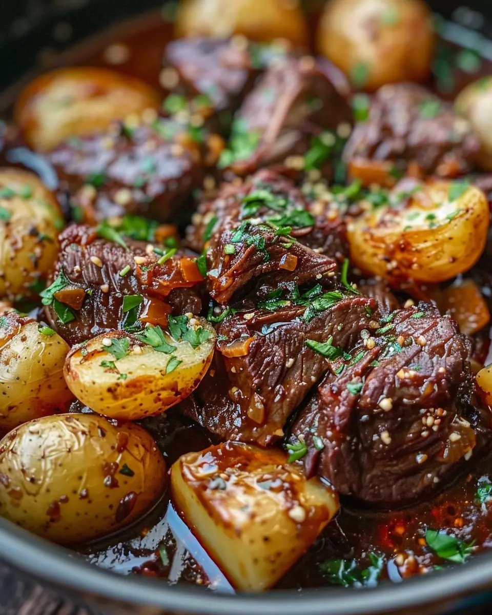 Slow Cooker Garlic Butter Beef: Easy Comfort Food with Potatoes