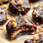 Smashed Dates with Peanut Butter and Chocolate
