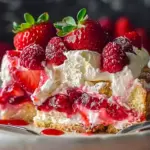 Strawberry Earthquake Cake
