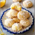 Lemon Coconut Drop Shortbread Cookies