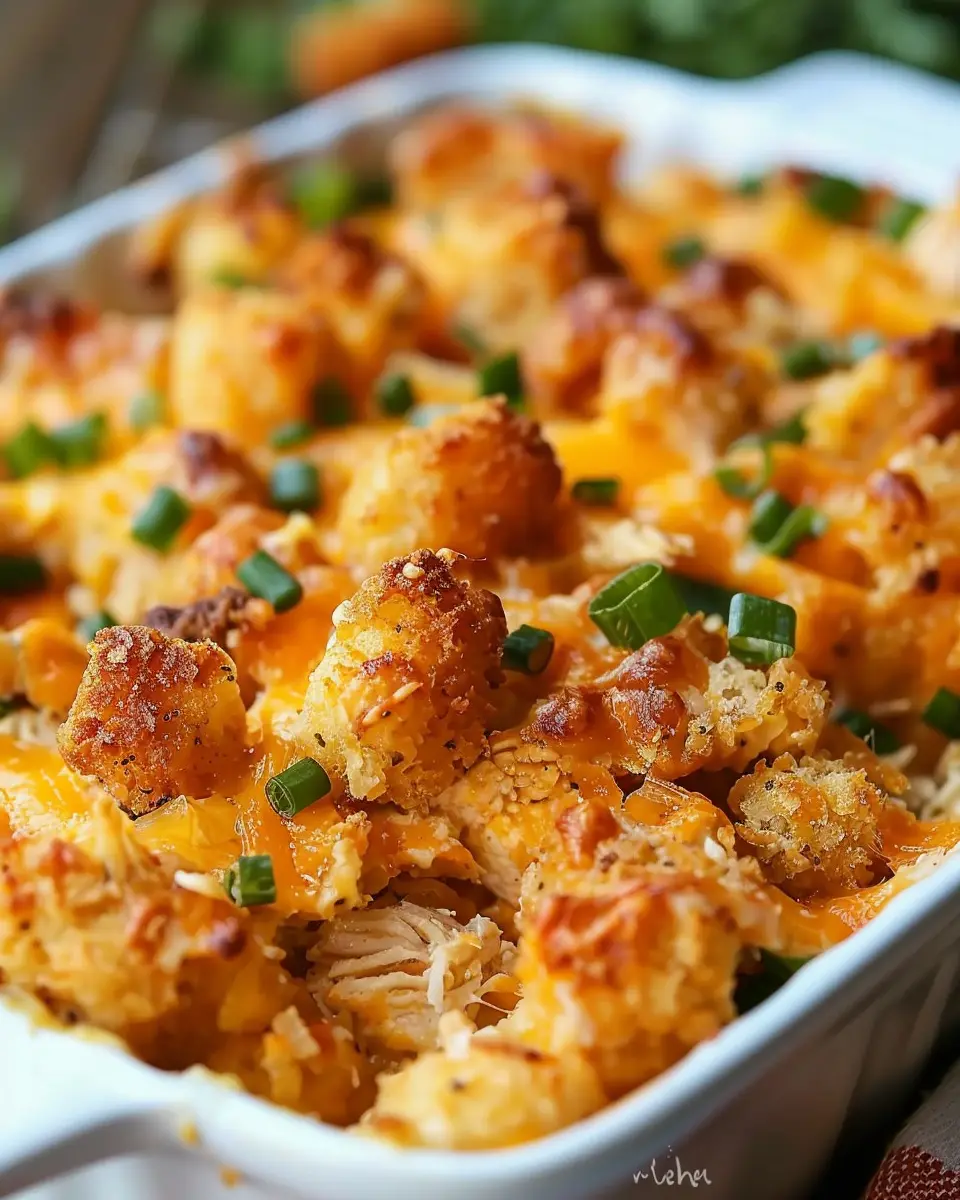 Cracked Out Chicken Tater Tot Casserole: Easy Comfort Food Delight