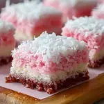 Pink Coconut Snowball Cake Bars