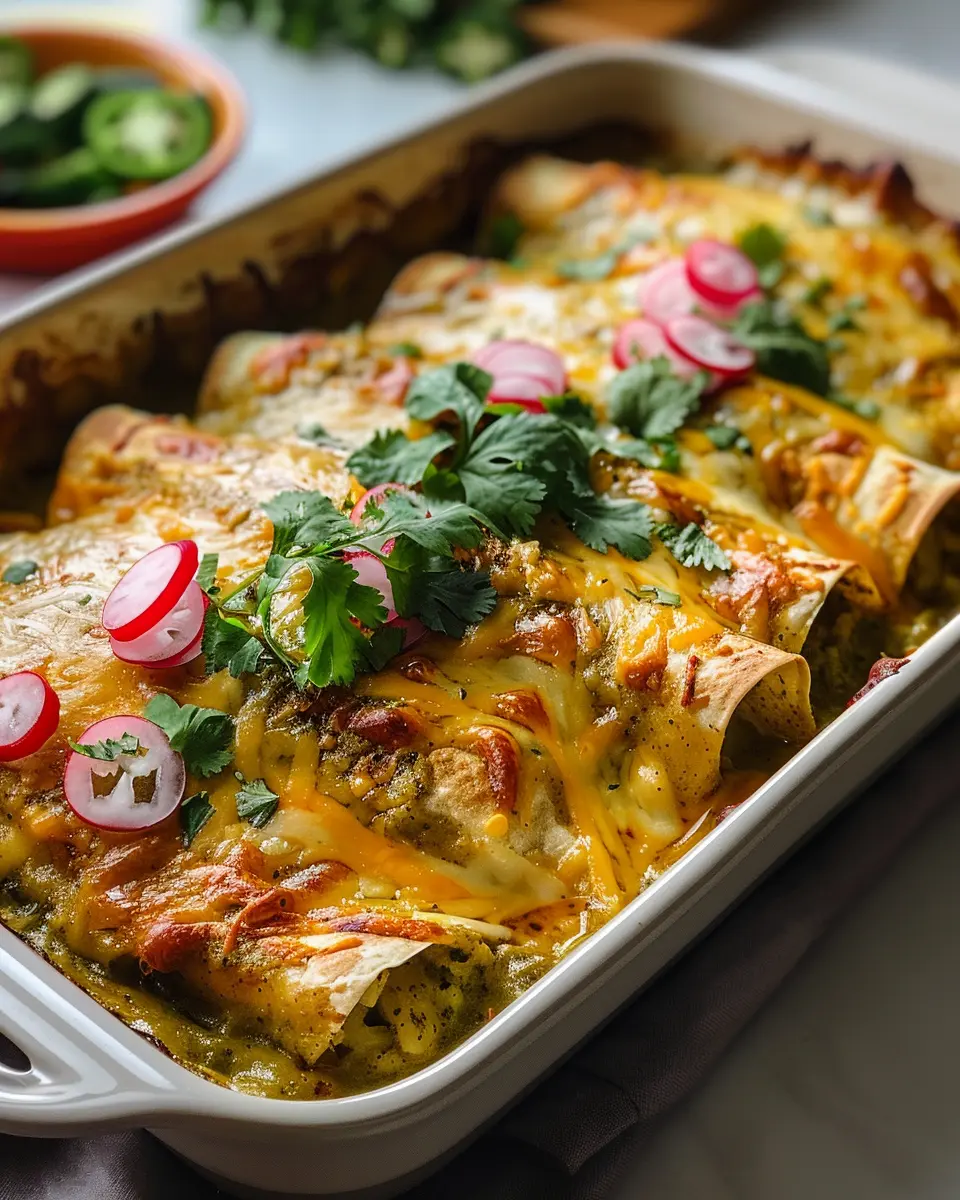 Plant-based Potato Green Chili Enchiladas: Easy and Delicious Recipe
