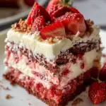 Strawberry Earthquake Cake