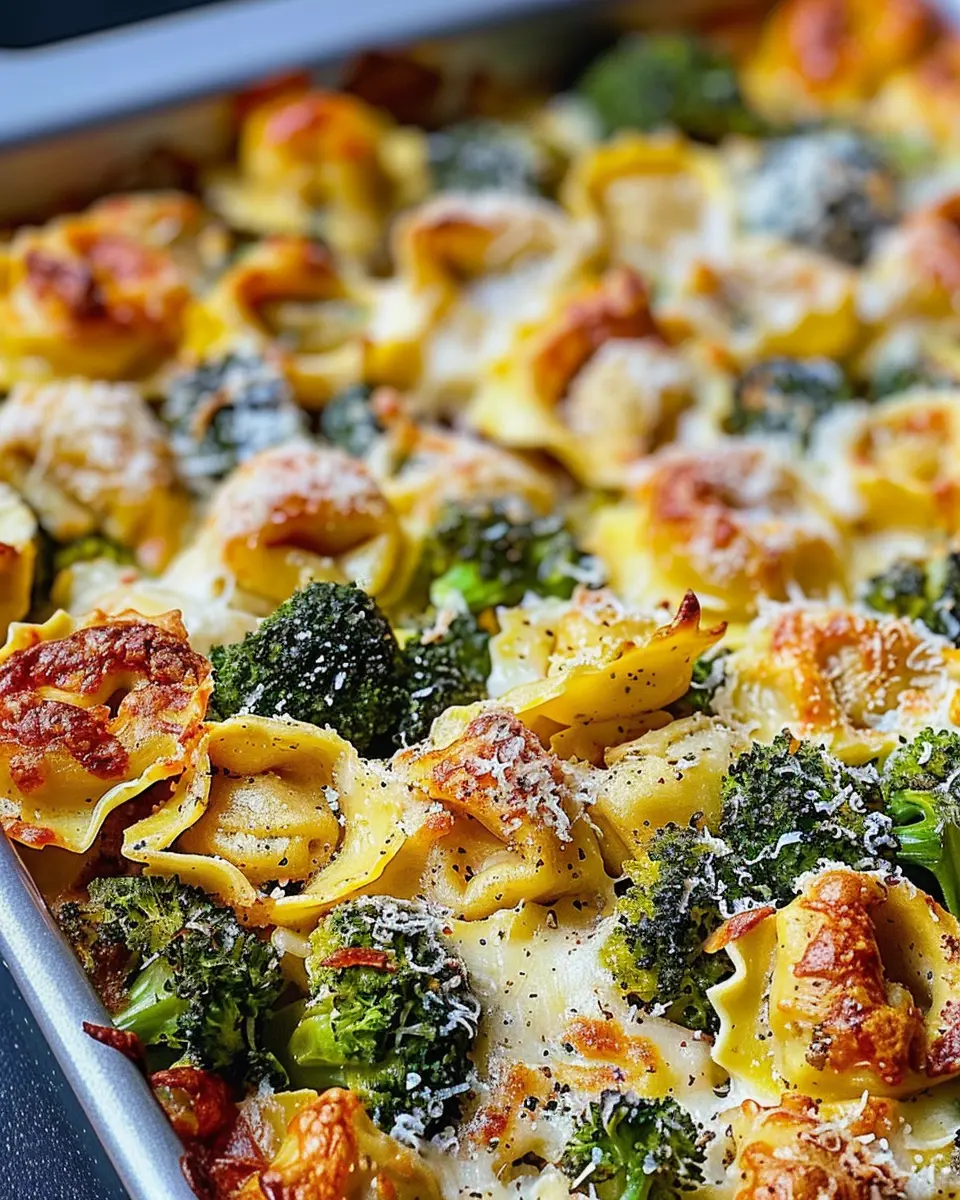 Sheet Pan Broccoli Tortellini Bake: Easy Comfort Food Delight