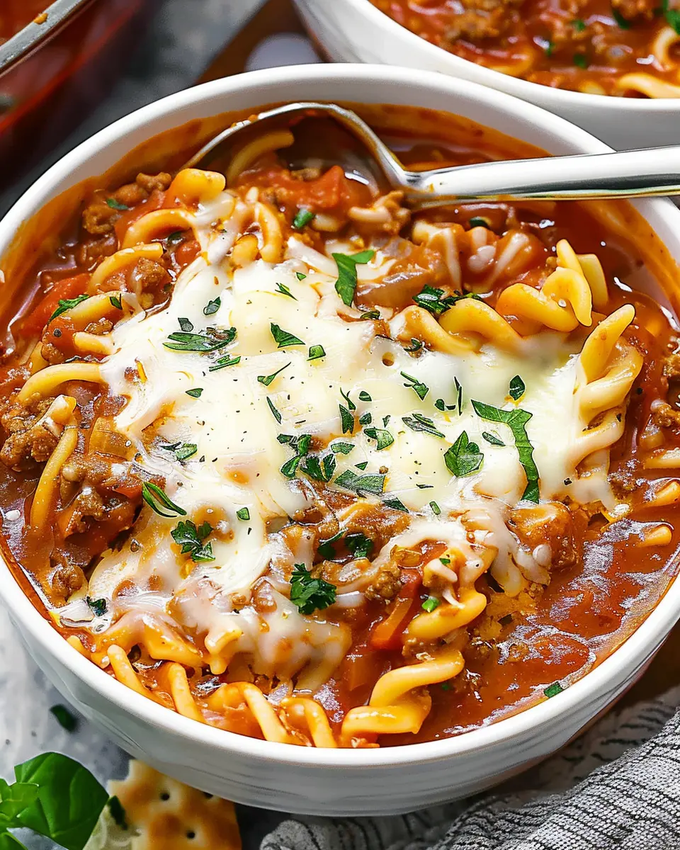 Easy Vegetarian One Pot Lasagna Soup: A Cozy, Flavorful Delight