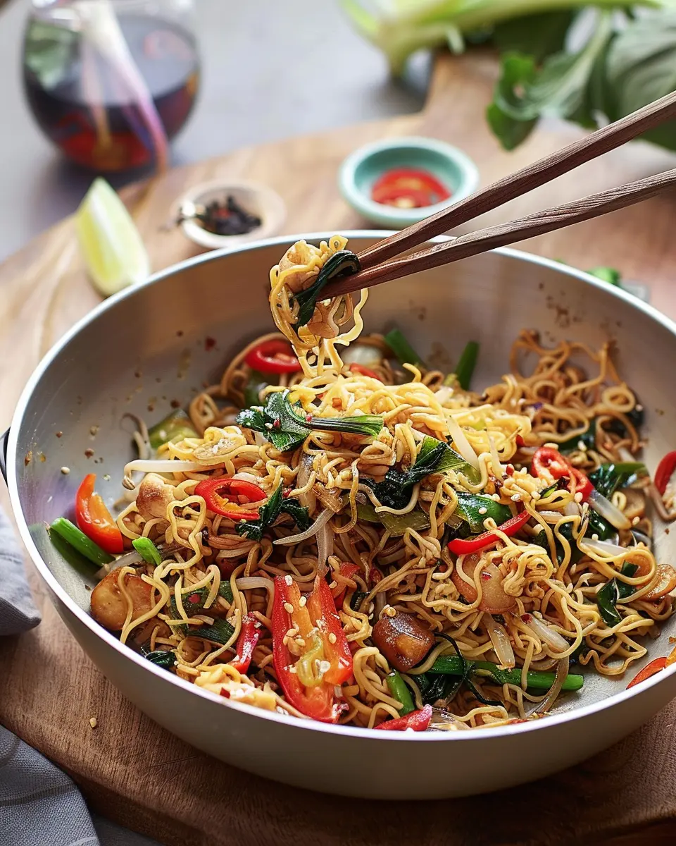 Vegetarian Singapore Fried Noodles: A Delightful Twist at Home