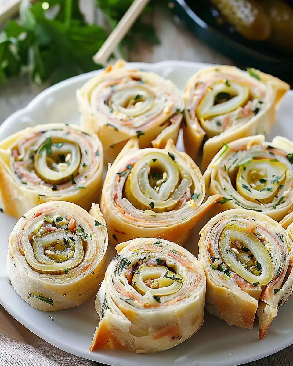 Pickle Dip Pinwheels: Easy Turkey Bacon &amp; Chicken Ham Rolls